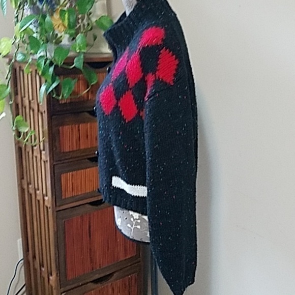 Vintage 90's Retro vibe crop Cardigan sweater Sz. M - Picture 2 of 6